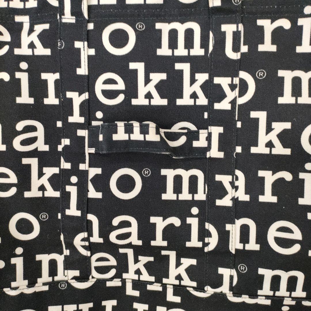 マリメッコ　特大ビッグバック　旅行カバン　黒Marimekkoロゴ