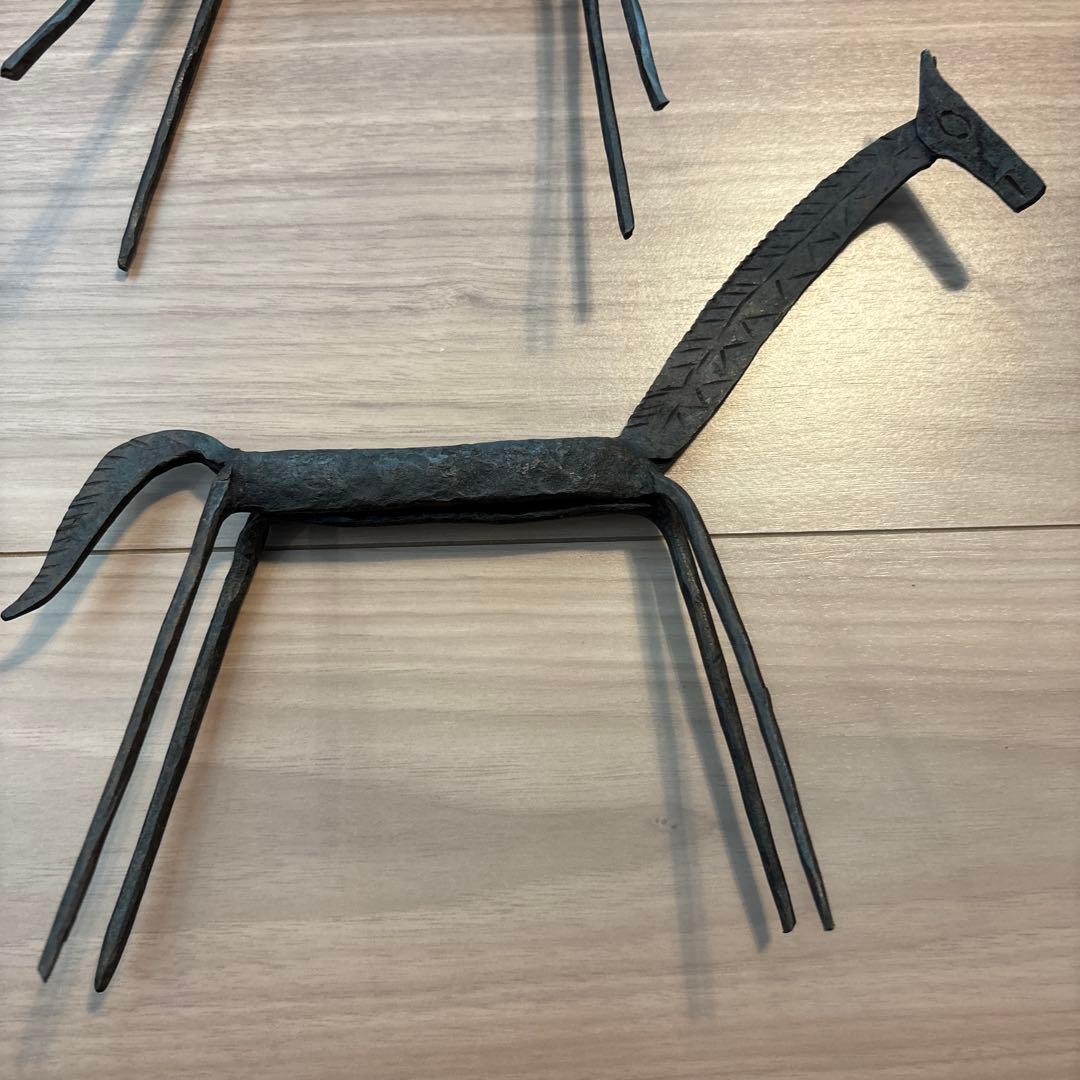 金属製動物彫刻 4点セット