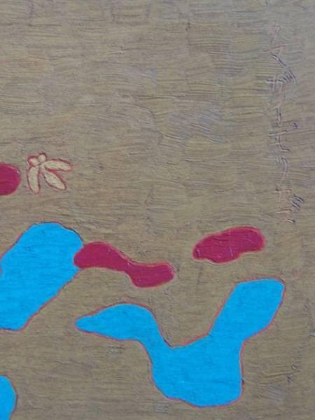 熊谷守一、げんげに虻、希少画集画、新品額装付