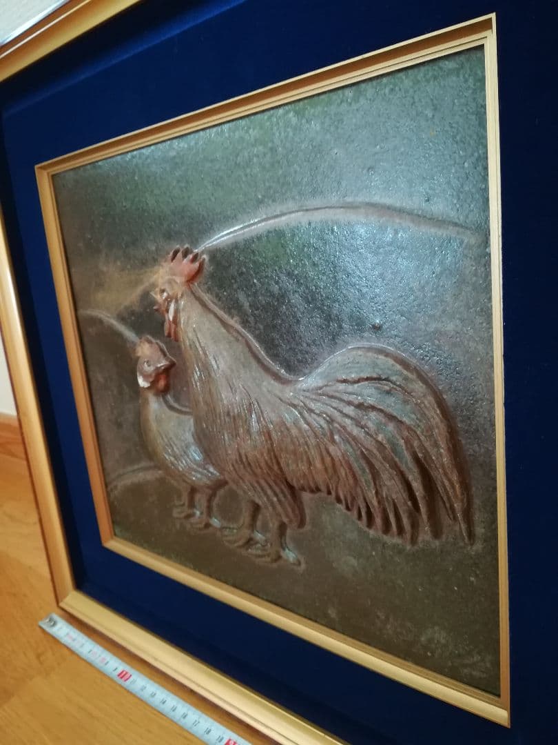 ✨鋳鉄製の鶏親子アートフレーム