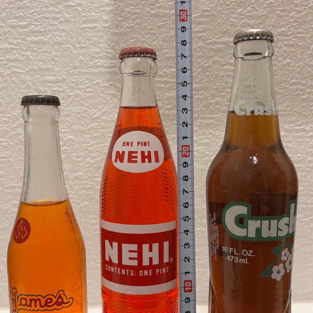 ✴︎レア✴︎クラッシュオレンジ他　ヴィンテージジュース瓶３本セット⭐︎おまけ付き