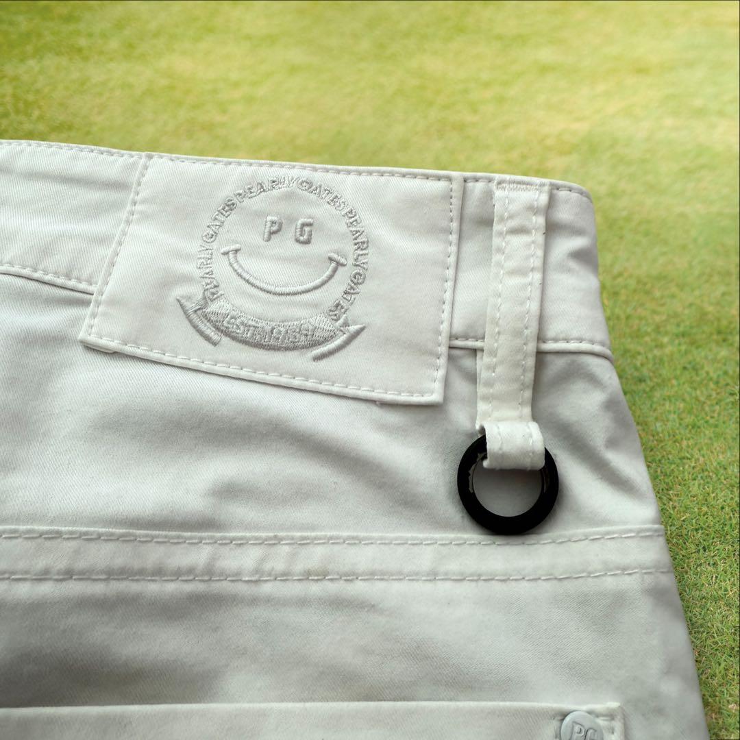 パーリーゲイツ　パンツ　4 M〜L相当　白　ホワイト　ストレッチ素材　ゴルフ