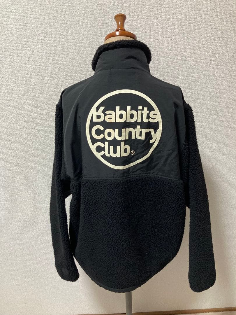 #FR2 GOLF ボアフリース ロゴ バックプリント 黒 ゴルフフェア 冬春秋