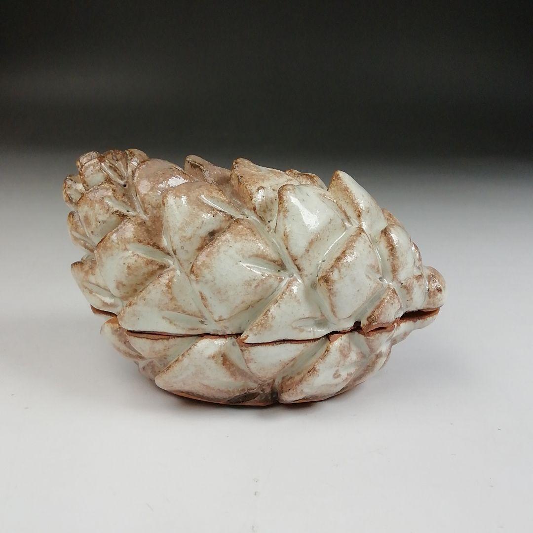 Ｔ８０４　香合　『萩松笠　香合』『納富鳥雲 作』　共箱　茶道具