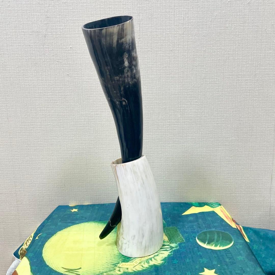 ヴァイキング ドリンキングホーン 角杯 ホーンカップ 400ml 4点セット