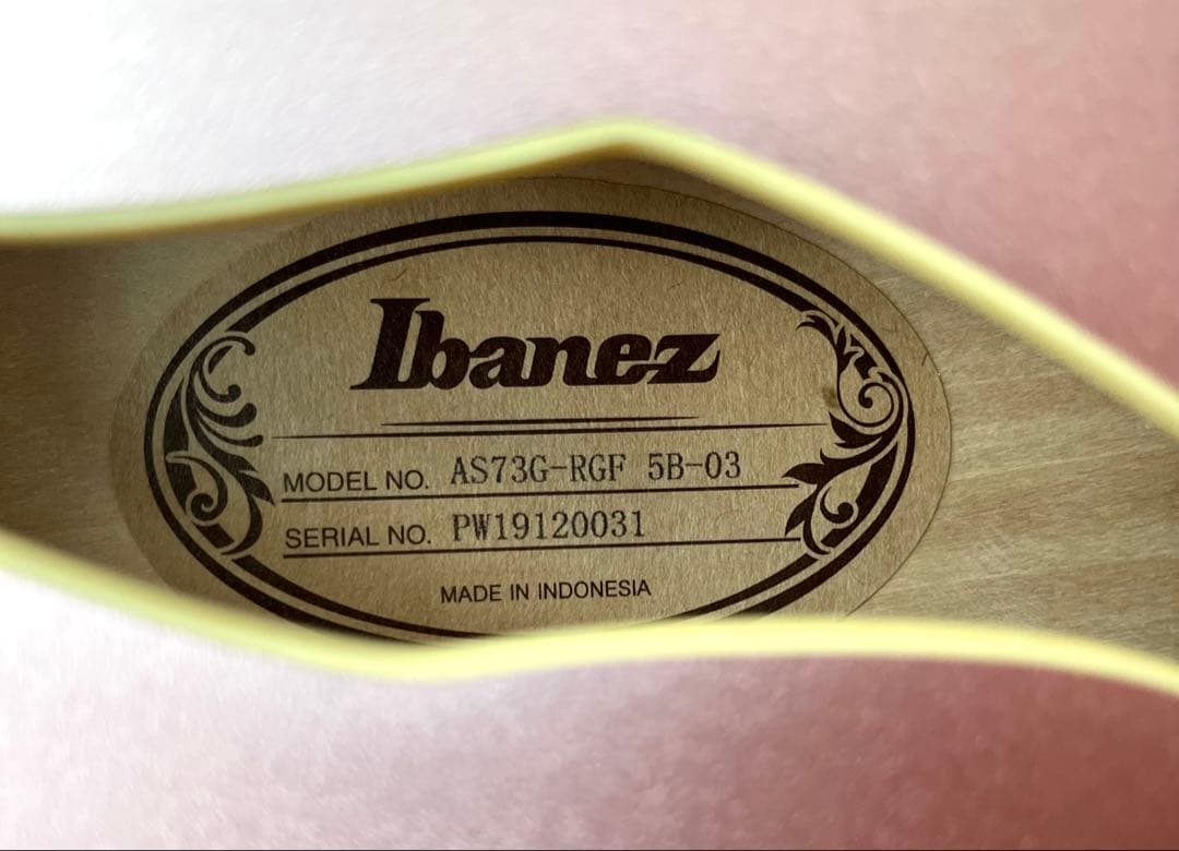 【美品】Ibanez AS73G Rose Gold セミアコ ギター