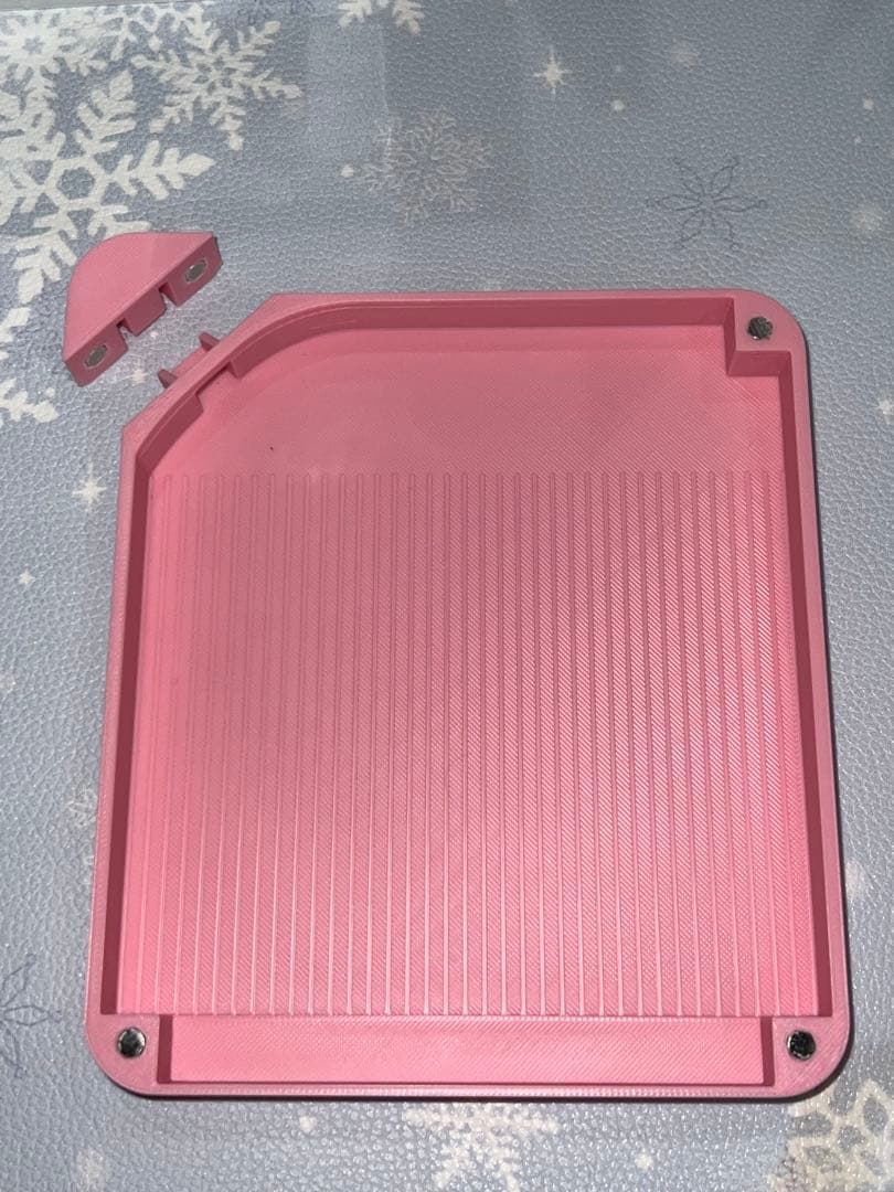 翼デザイン ピンク四角形アート用品