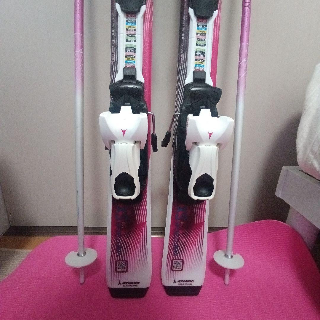 ATOMIC 110cm★ブーツ21−22★ストック ジュニアスキーセット