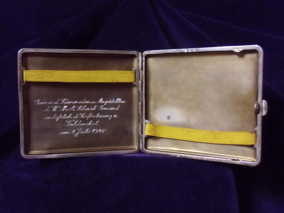 ⊞ドイツ軍＊イングレーブ入り９３５銀製シガレットケース（実物）