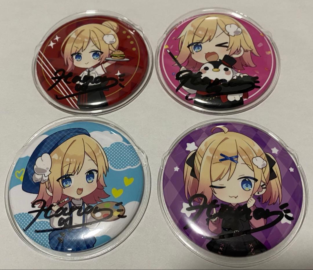 ハコニワリリィ Hanon 2ndワンマン 直筆サイン 缶バッジ 4種類コンプ