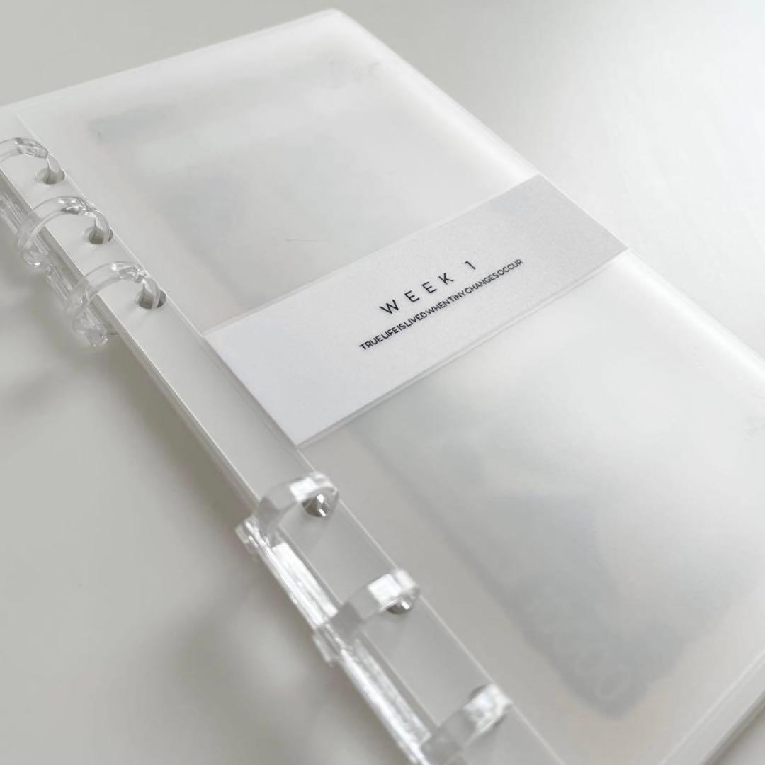 早い者勝ち　韓国　貯金　バインダー　カバー　リフィル　週予算　シンプル