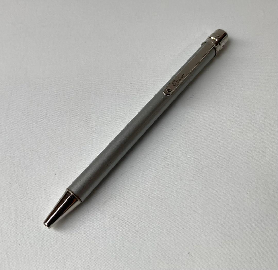 カルティエ　サントスドゥ　ブラッシュドメタル　パラジウムフィニッシュ　ボールペン