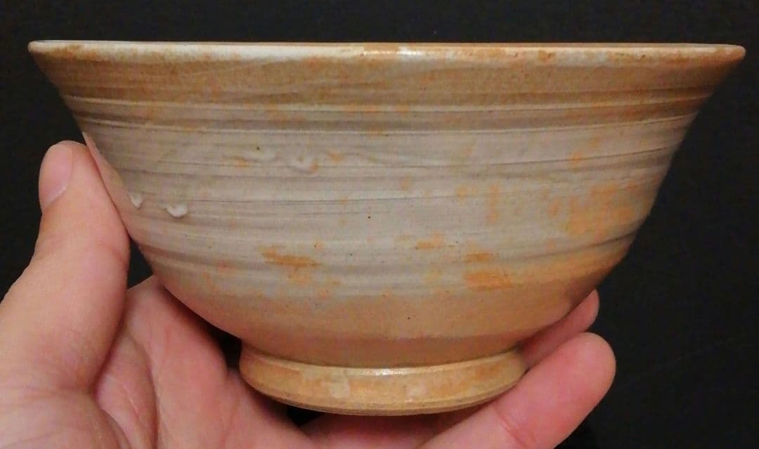 七十三代　朝日光斎作　朝日焼　鹿背　茶碗　共箱　茶道具