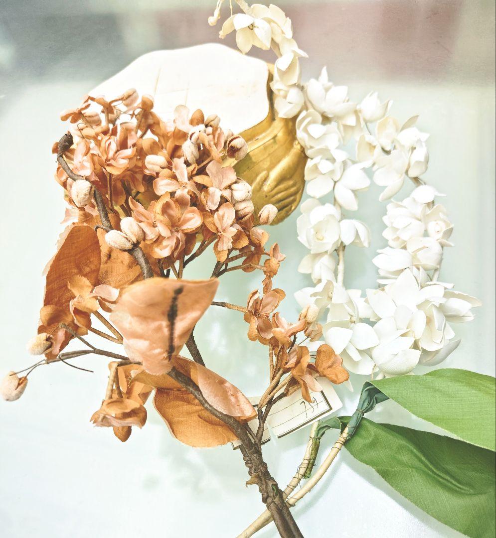 フランスアンティーク✨️大きな布花 ２点＋オマケ付き♡