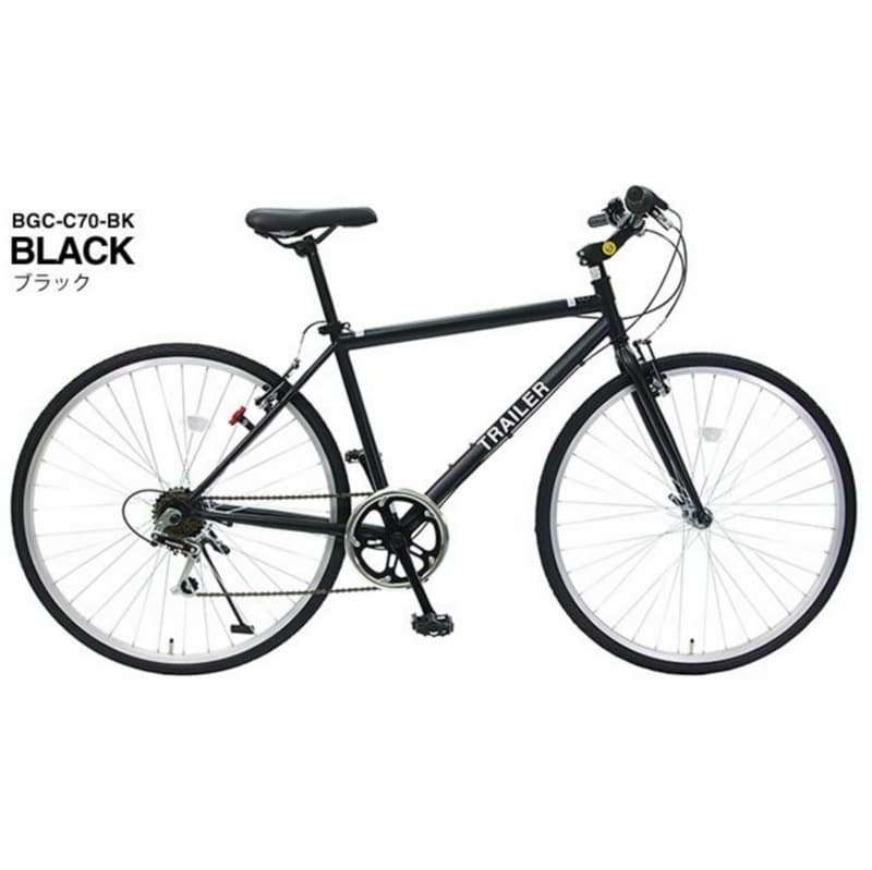 TRAILER★27インチ★ブラック【送料無料】クロスバイク★700C★シマノ製