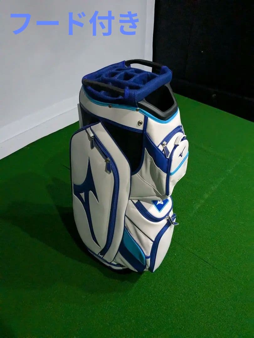 Mizuno ゴルフキャディバッグ ホワイト/ブルー