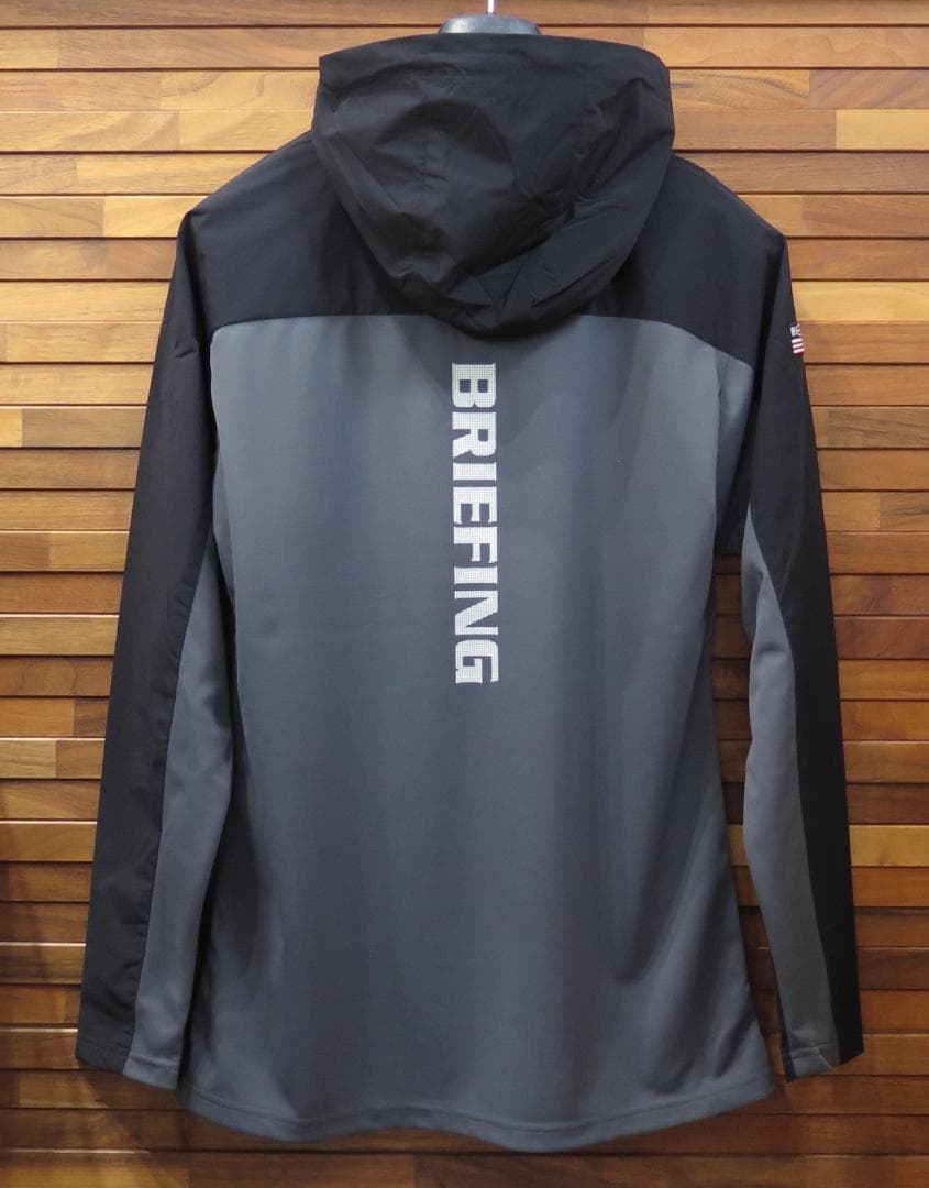 ⓂBRIEFING GOLF ブリーフィングゴルフ背面ロゴハーフジップフーディー