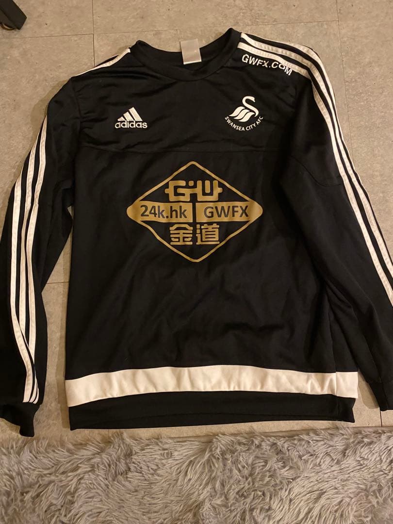 アディダス スウォンジー・シティFC ジャージ 黒　ヴィンテージ