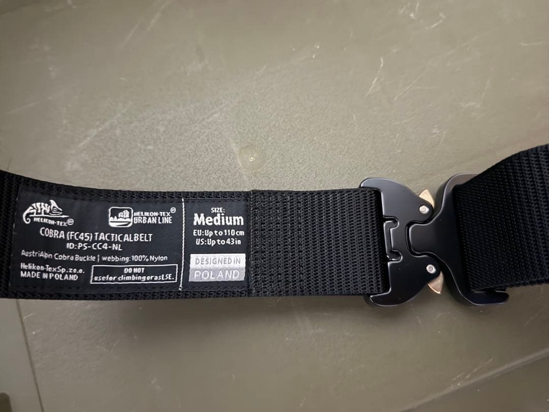 COBRA(FC45) Tactical Belt ブラック Medium