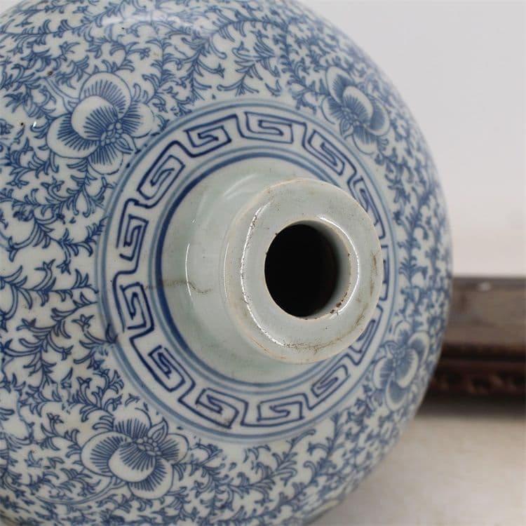 中国美術 鯖牡丹纏枝双喜梅瓶 景徳鎮 工芸品 置物