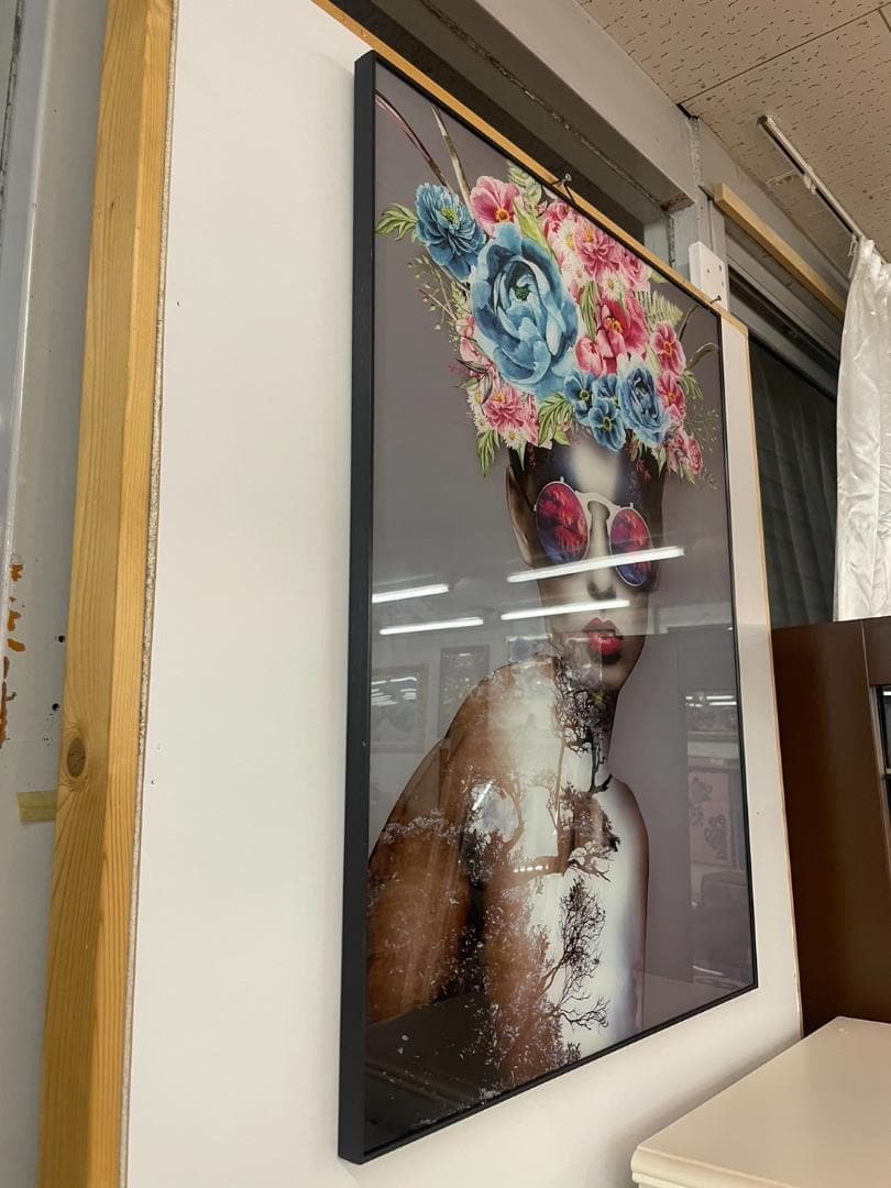 アートパネル　アート　絵画　絵　ポスター　壁掛け　女性　フラワー　グラフィック