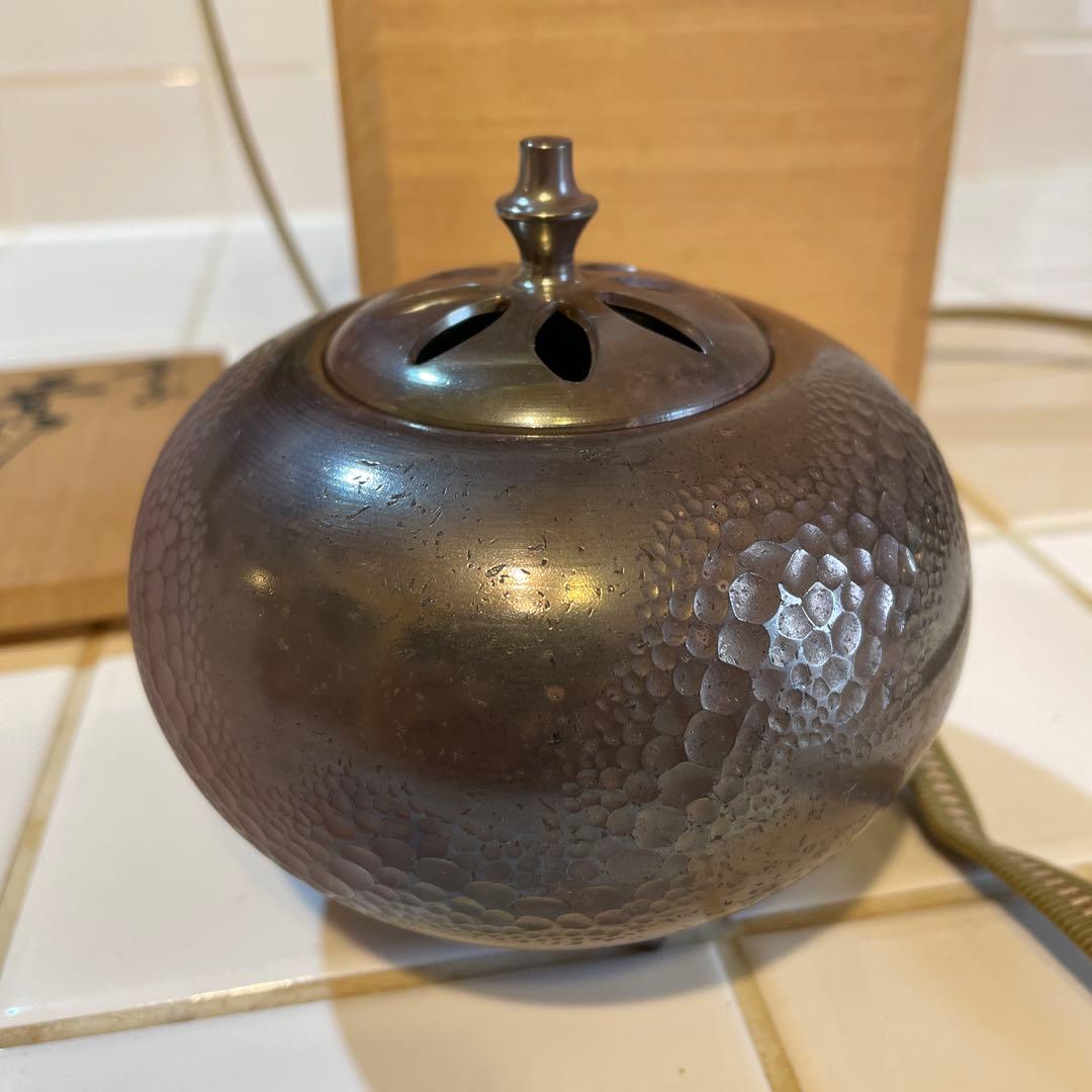 常滑焼　名工　小西洋平作　窯変練込　香道具　香炉　共箱　伝統工芸