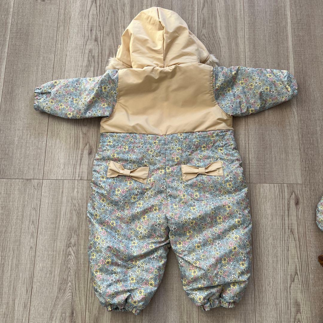 超美品‼️ 子ども用 防水花柄スキーウェア　トータルセット