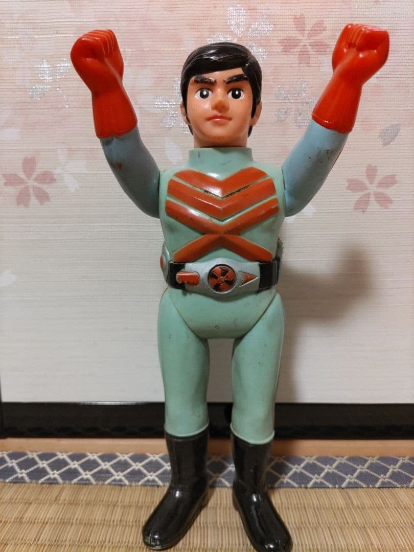 仮面ライダーX　バンダイ　面取れソフビ／マスク欠品