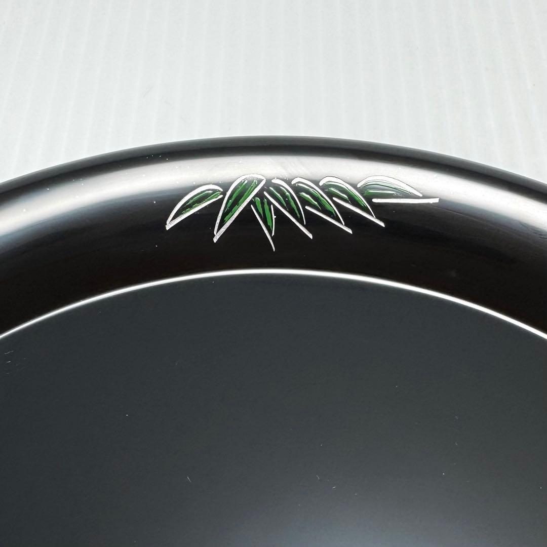 新品未使用 輪島塗 沈金 沈銀 漆器 皿 菓子皿 和皿 和柄 共箱 説明書