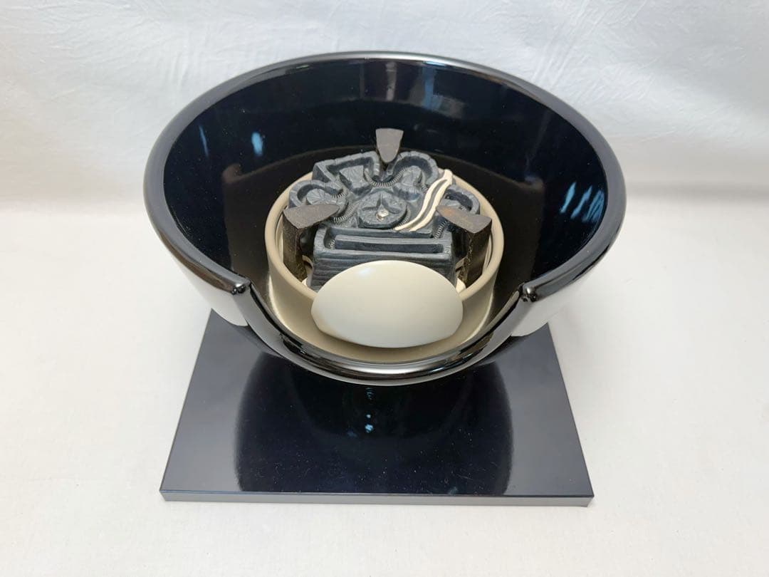 未使用 茶道具 黒真塗 紅鉢型 野々田商店製電熱器 佐藤清光造 松地紋富士釜共箱