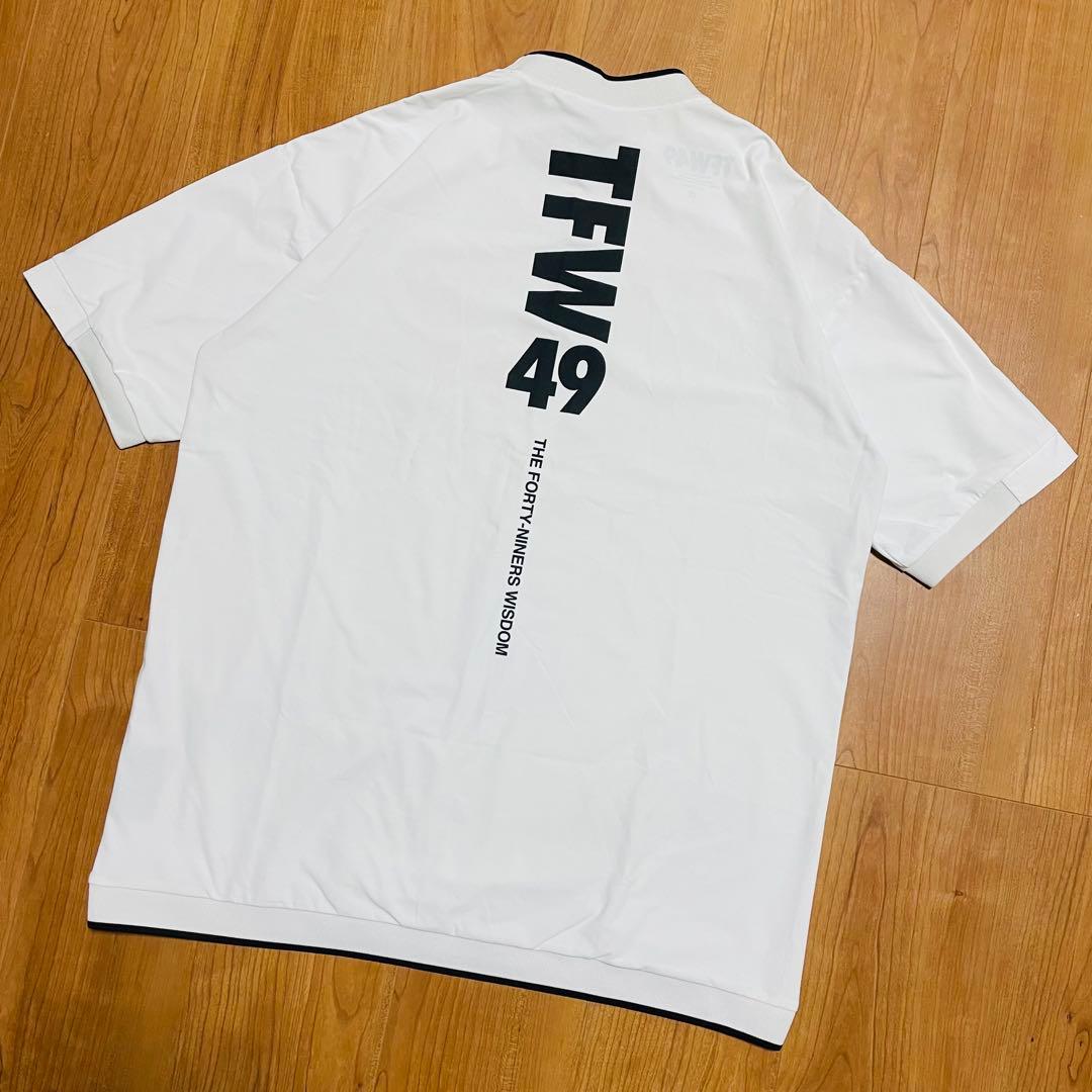 TFW49 モックネック　Tシャツ ホワイト　XL junhashimoto