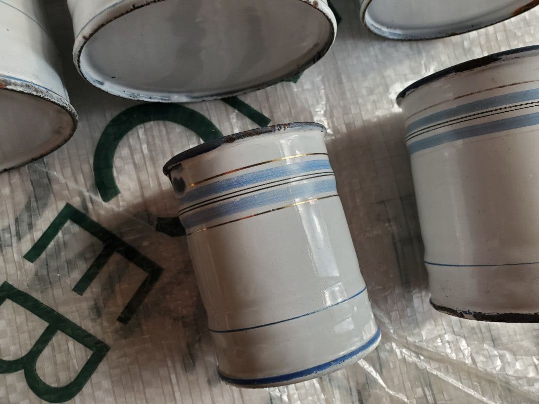 アンティーク　ホーロー　キャニスター　５個セット