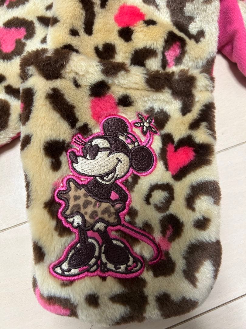 ディズニー ミニー ヒョウ柄 ファンキャップ マフラー