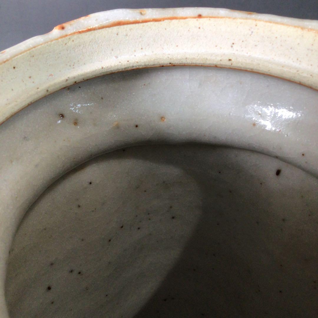 Ｓ１５２　水指　『美濃焼』『矢田正炎造』『志野水指』　共箱　茶道具