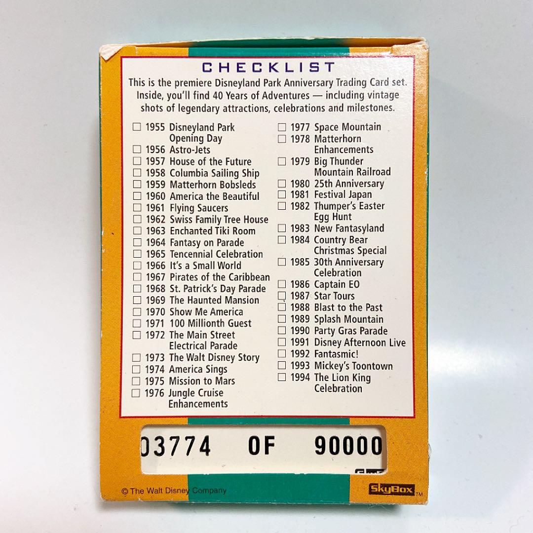 ディズニーランド(USA)40周年 記念トレーディングカード - DL