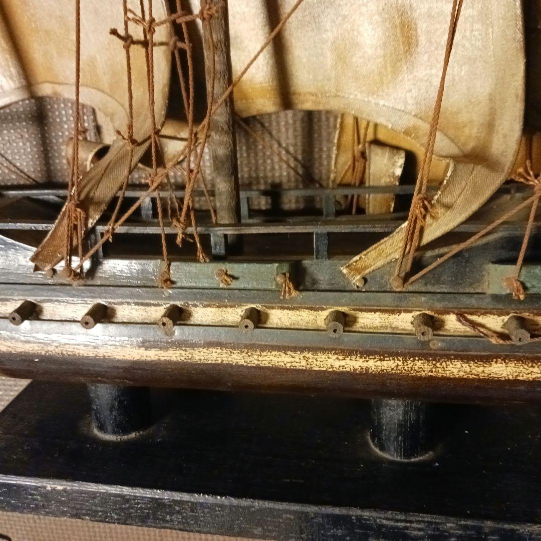 アメリカ軍艦の 船　置物　レトロ傷汚れあり