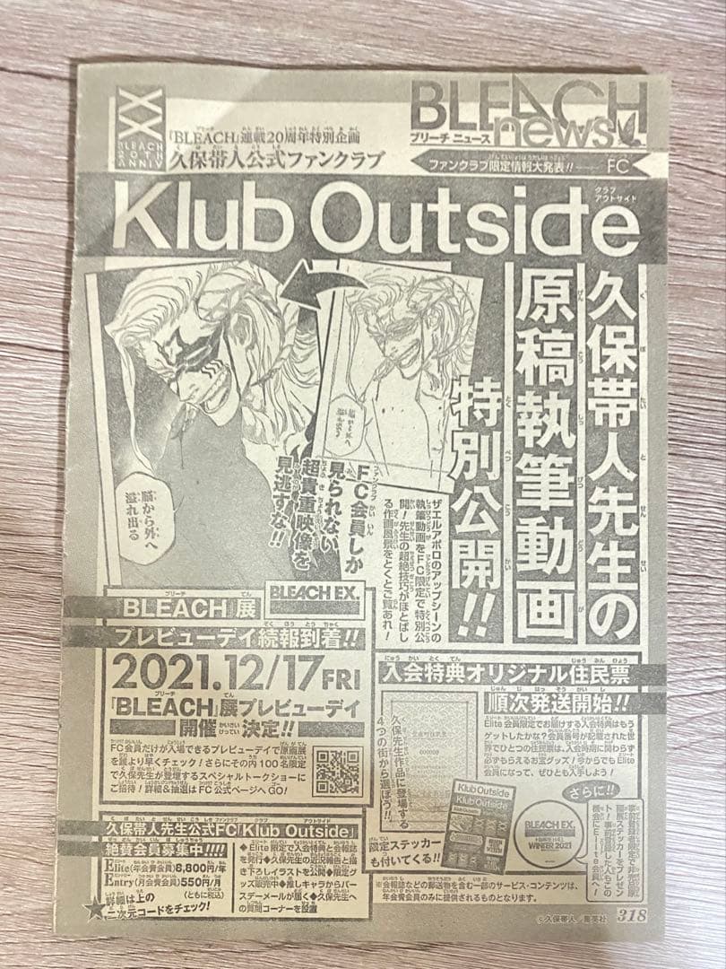 bleach ブリーチ　獄頤鳴鳴篇　本誌　切り抜き　黒崎一護