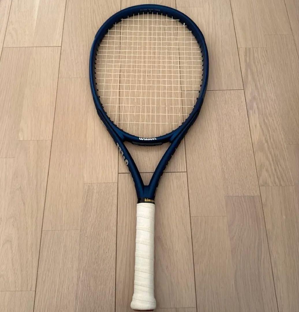 【美品】Wilson THREE テニスラケット ネイビー L3 16×19