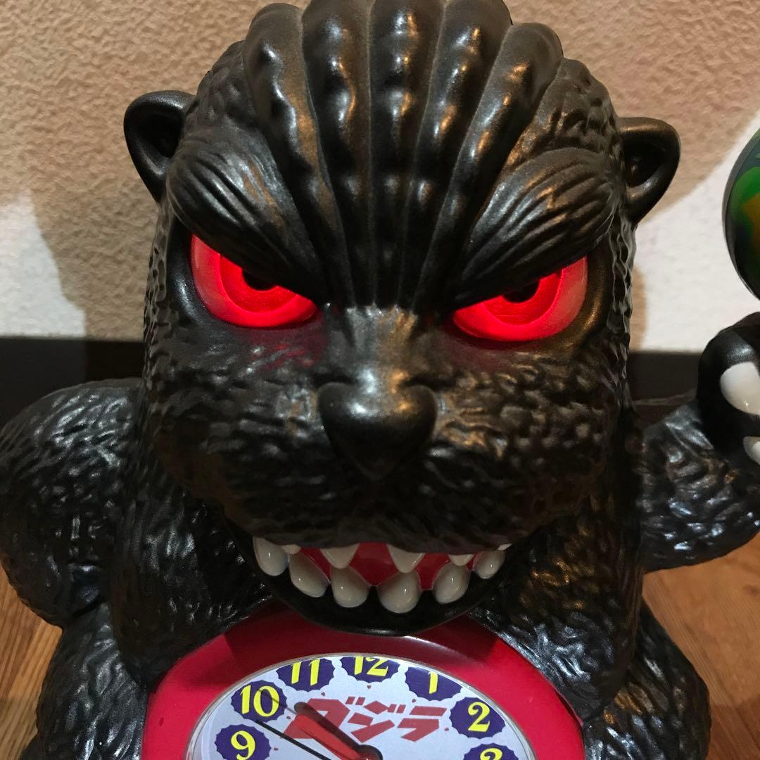 希少 ゴジラGODZILLA 目覚まし時計 動作確認済み 良好