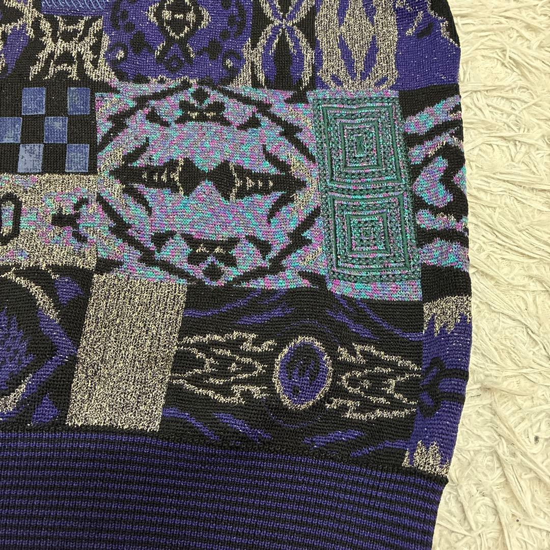 J's ジャンボ尾崎 ブリヂストン　銀糸　ラメ　ゴルフ　セーター ニット　90s