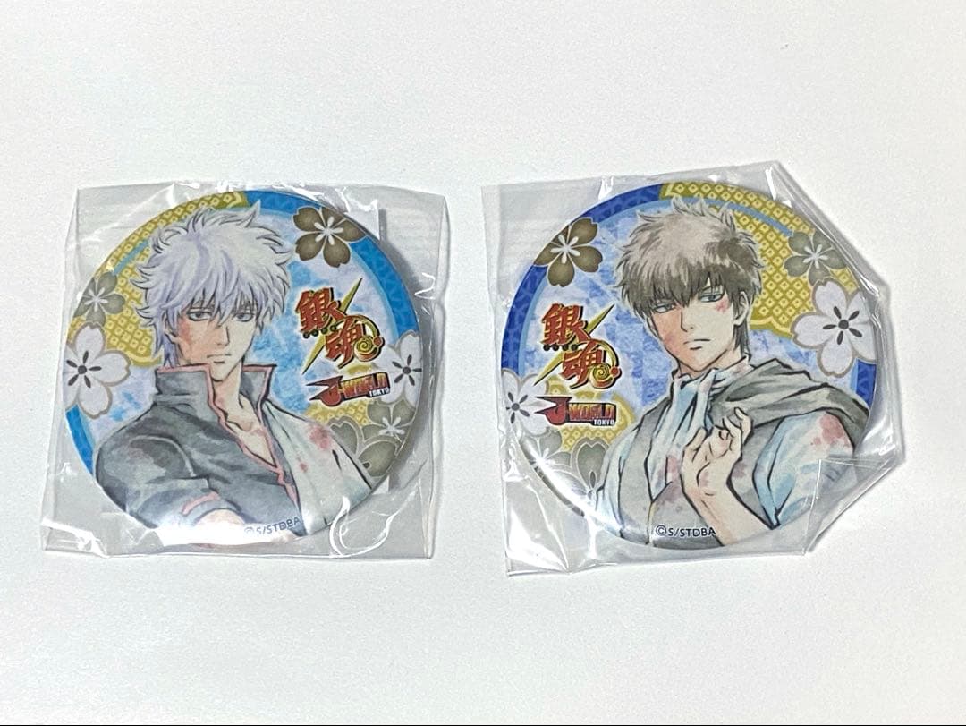 銀魂 J-WORLD 花鳥風月 大銀魂展 缶バッジ 銀時 土方