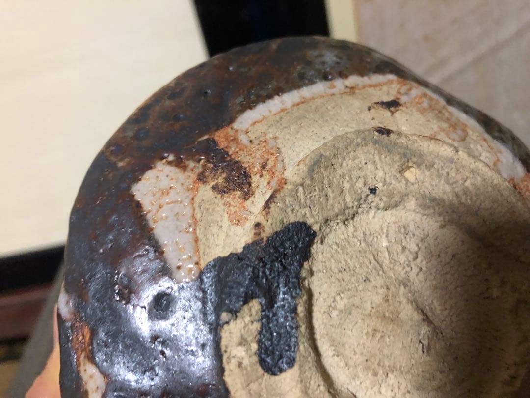 加藤唐九郎？の鼠志野茶碗 検抹茶碗茶道具古志野