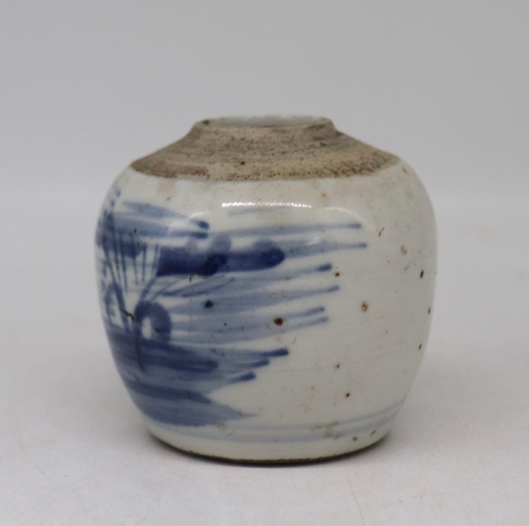 中国　清時代　染付小壺　送料込み1102