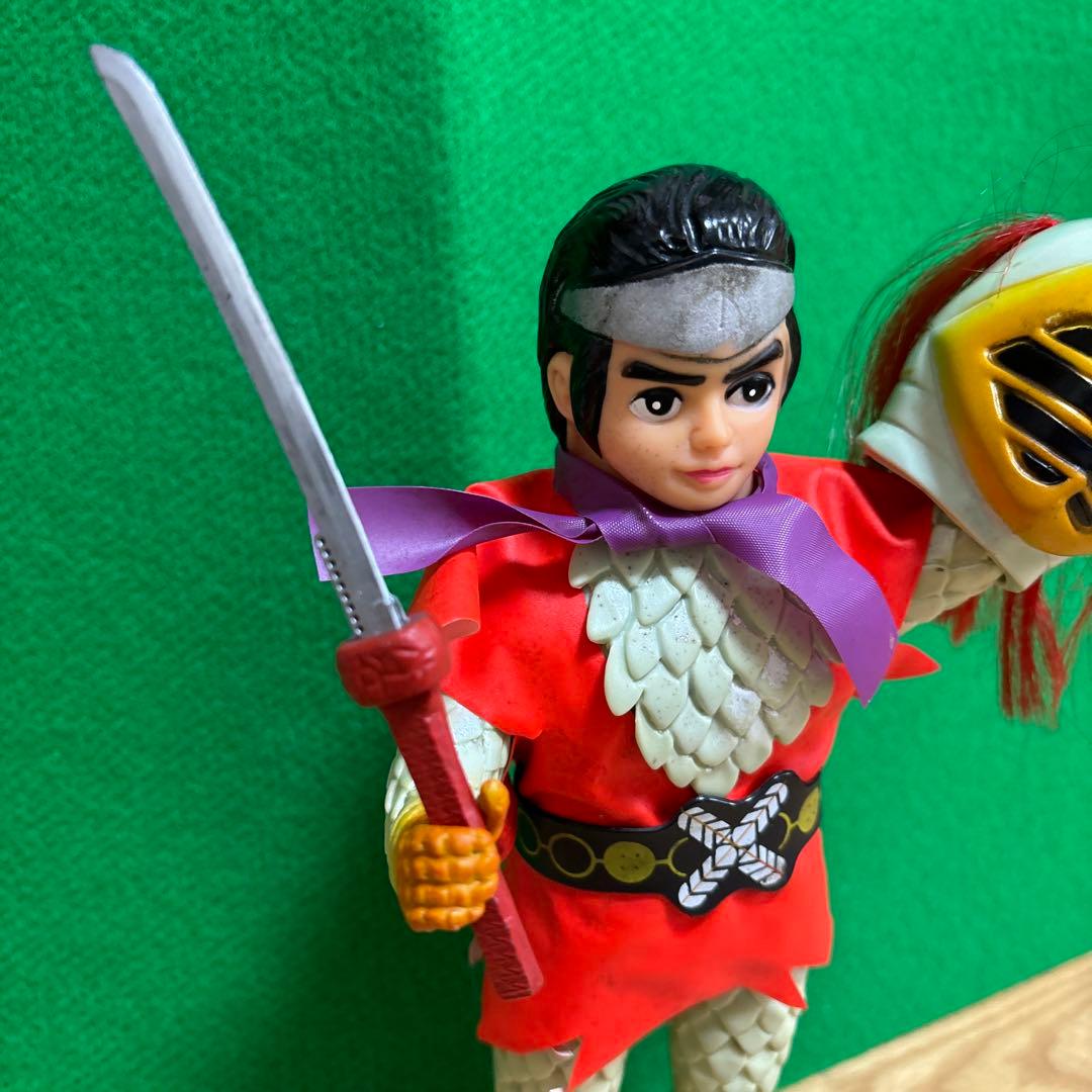 バンダイ　変身忍者嵐　ソフビ　面取れ　1972年　当時物　刀レプリカ　石森章太郎