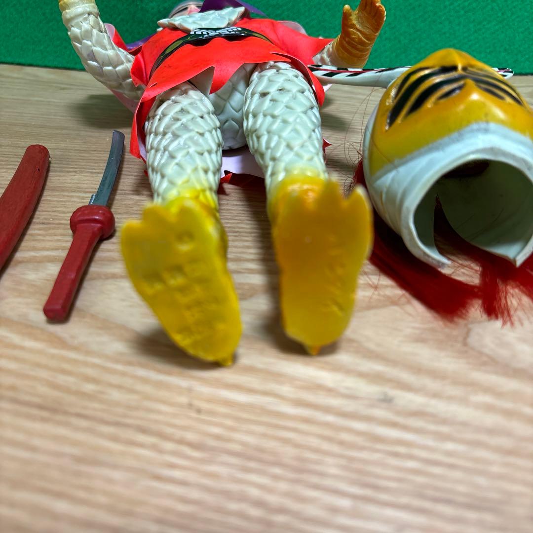 バンダイ　変身忍者嵐　ソフビ　面取れ　1972年　当時物　刀レプリカ　石森章太郎