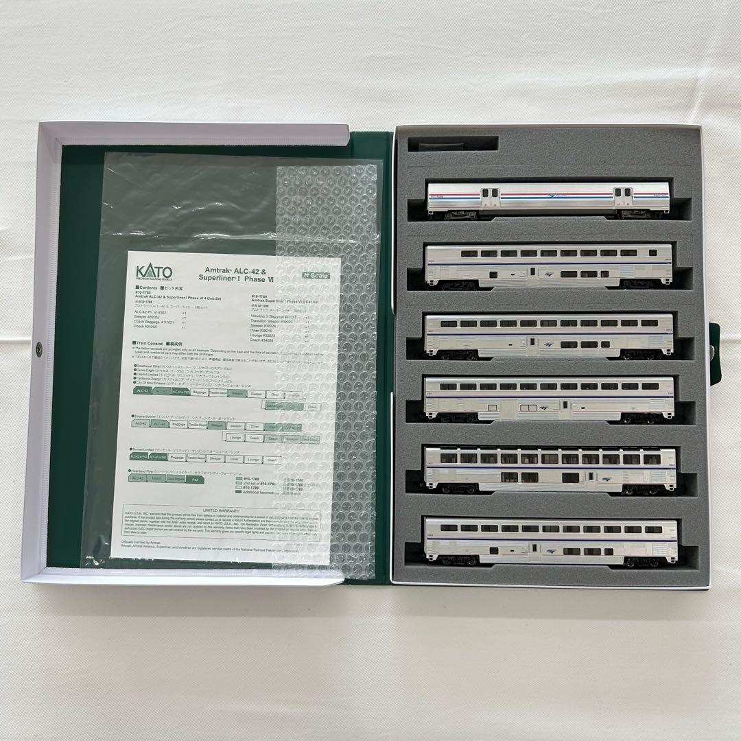 【美品】KATO アムトラック　スーパーパーライナー6両セット