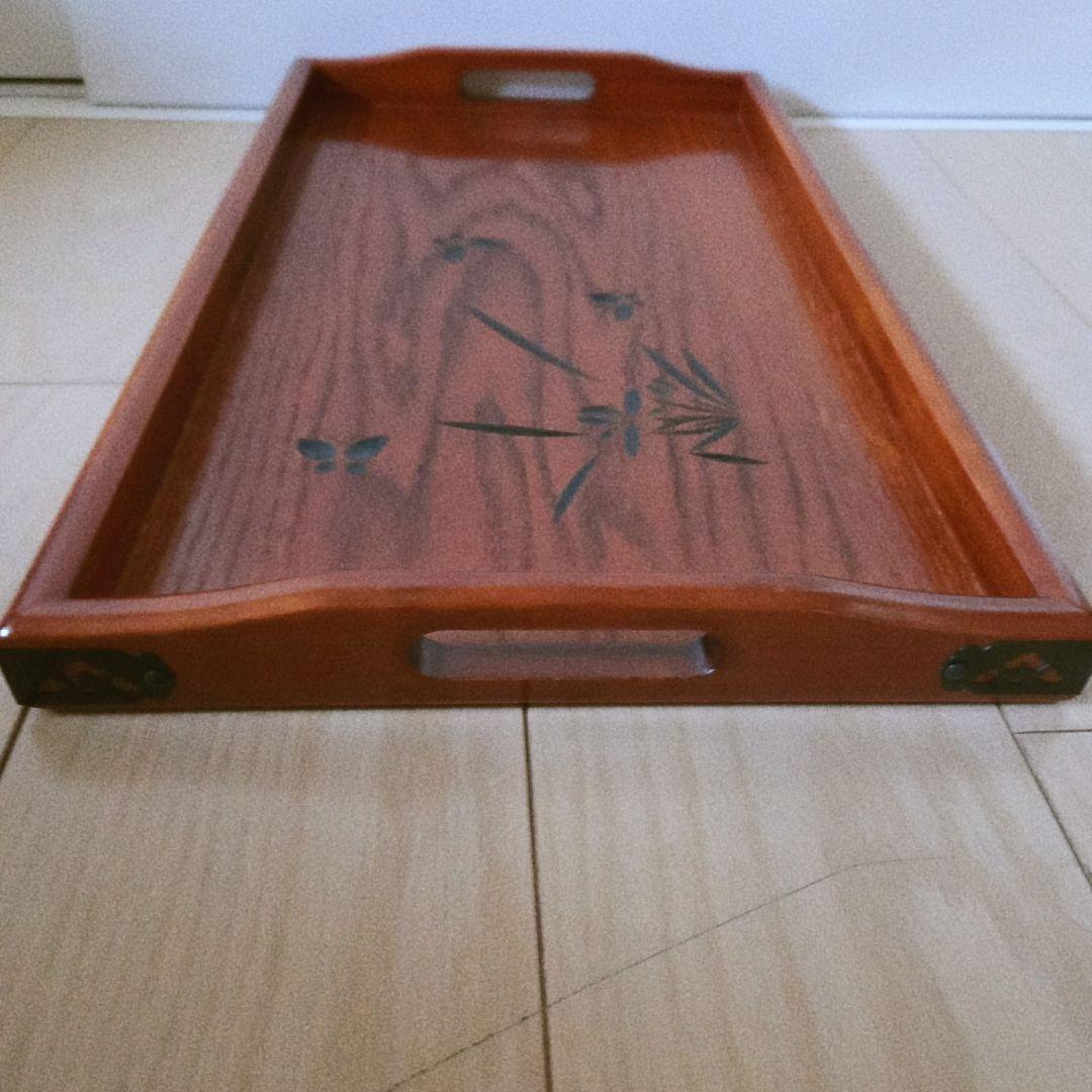 山中漆器　伝統工芸品　天然木　トレーと茶托5枚セット