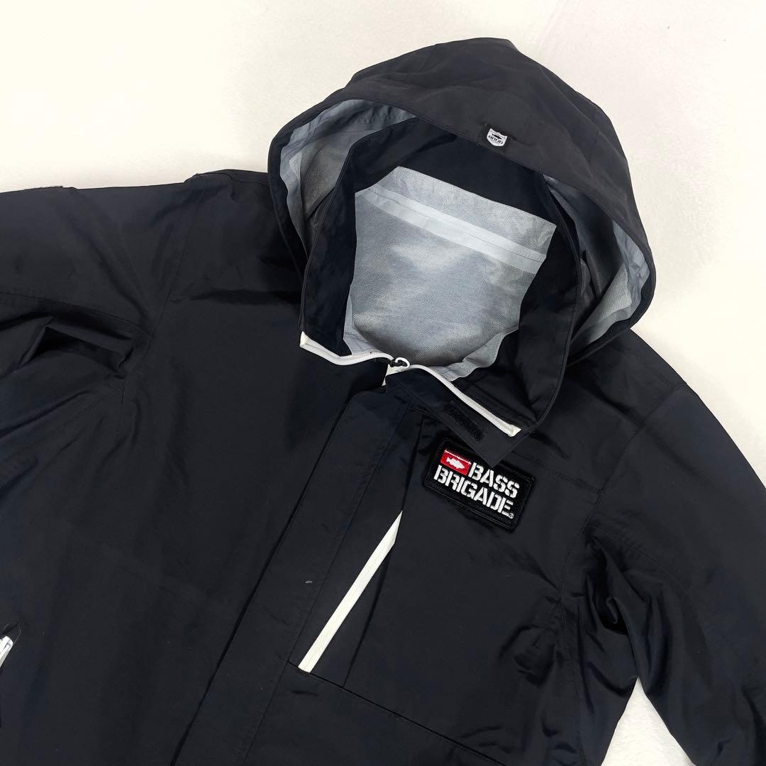 極美品 バスブリゲード× アブガルシア スタンダード レインスーツ M ブラック