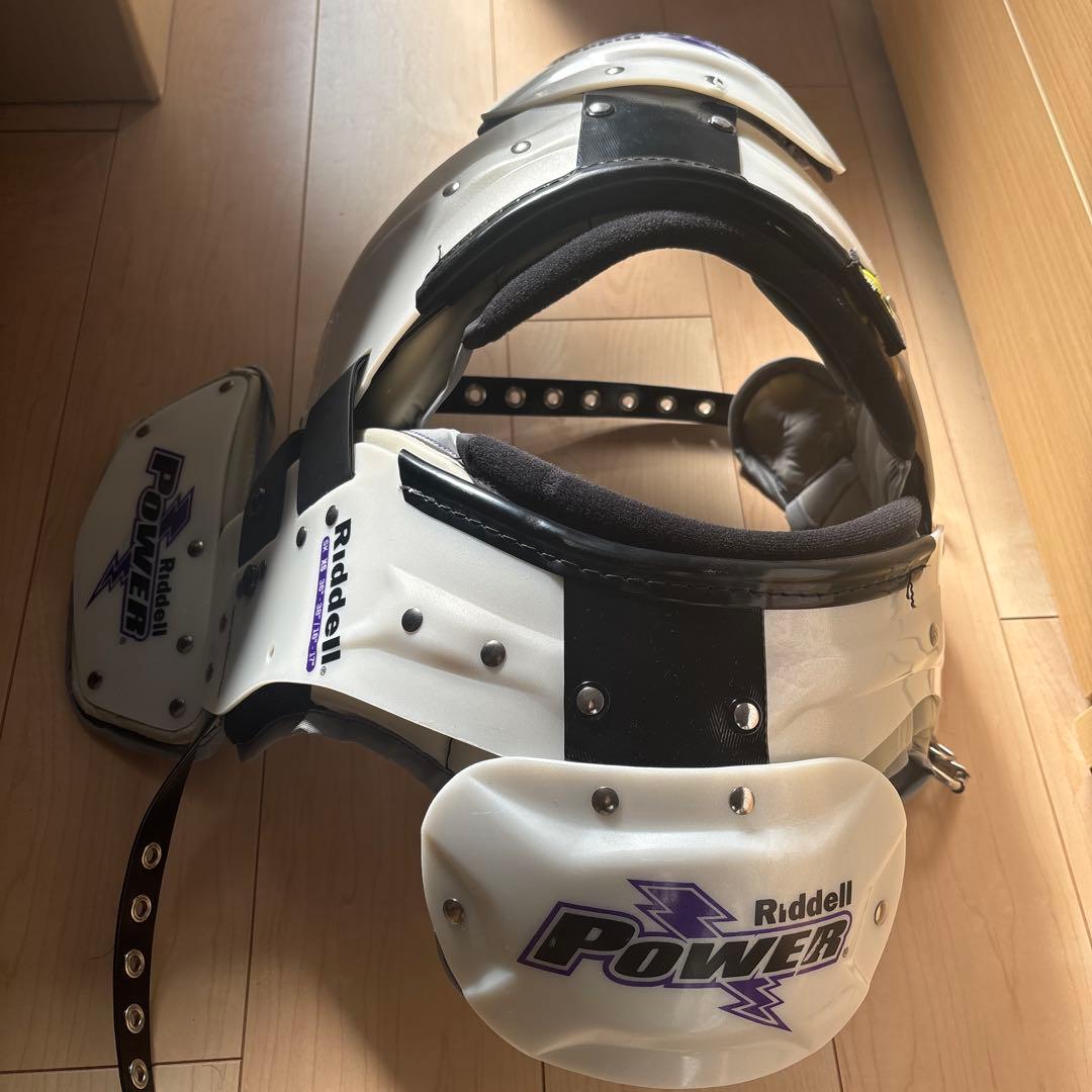 Riddell Power ショルダーパッド ホワイト/パープル