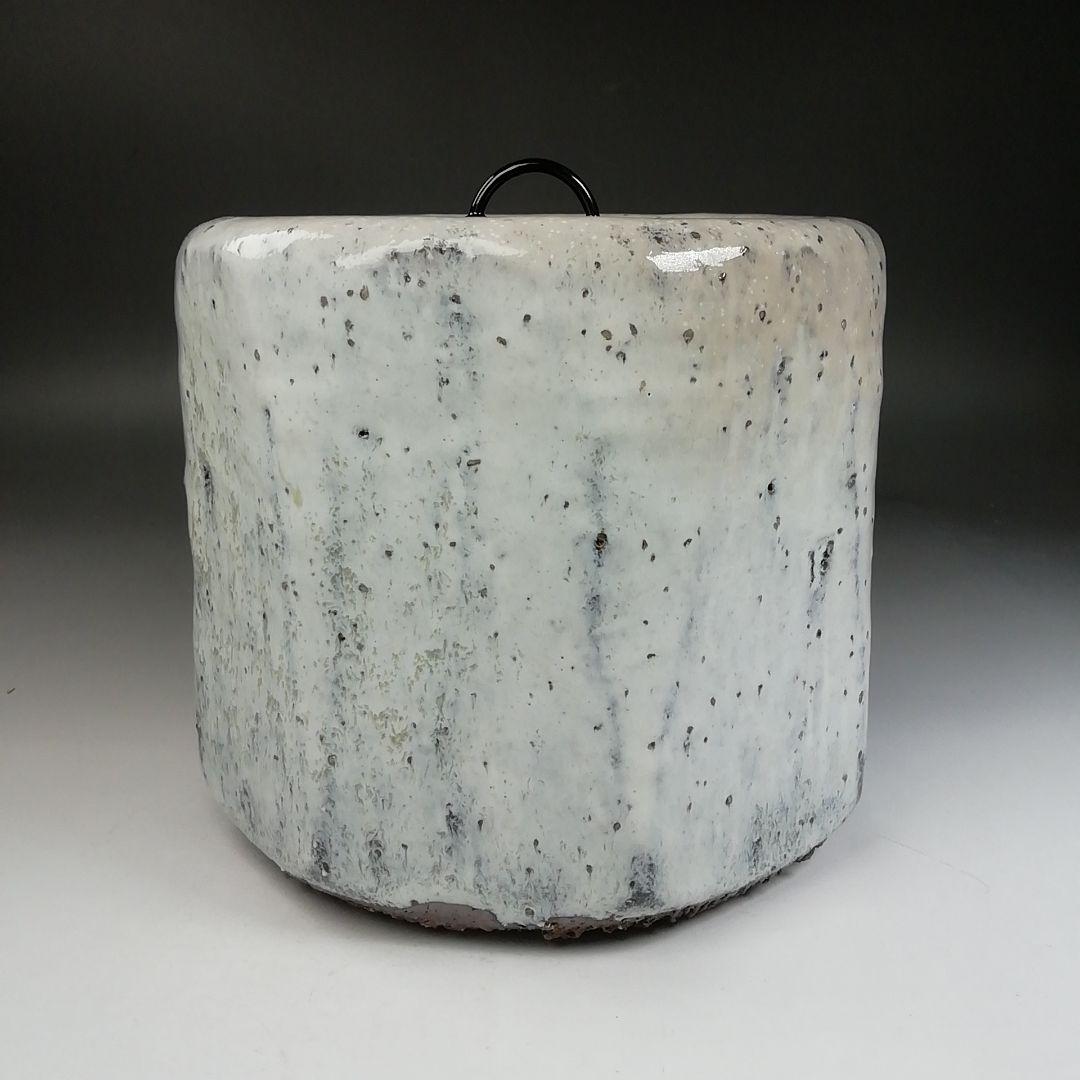 Ｗ２３　水指　『萩　水指』『小萩窯　厚東建信 造』　共箱　茶道具